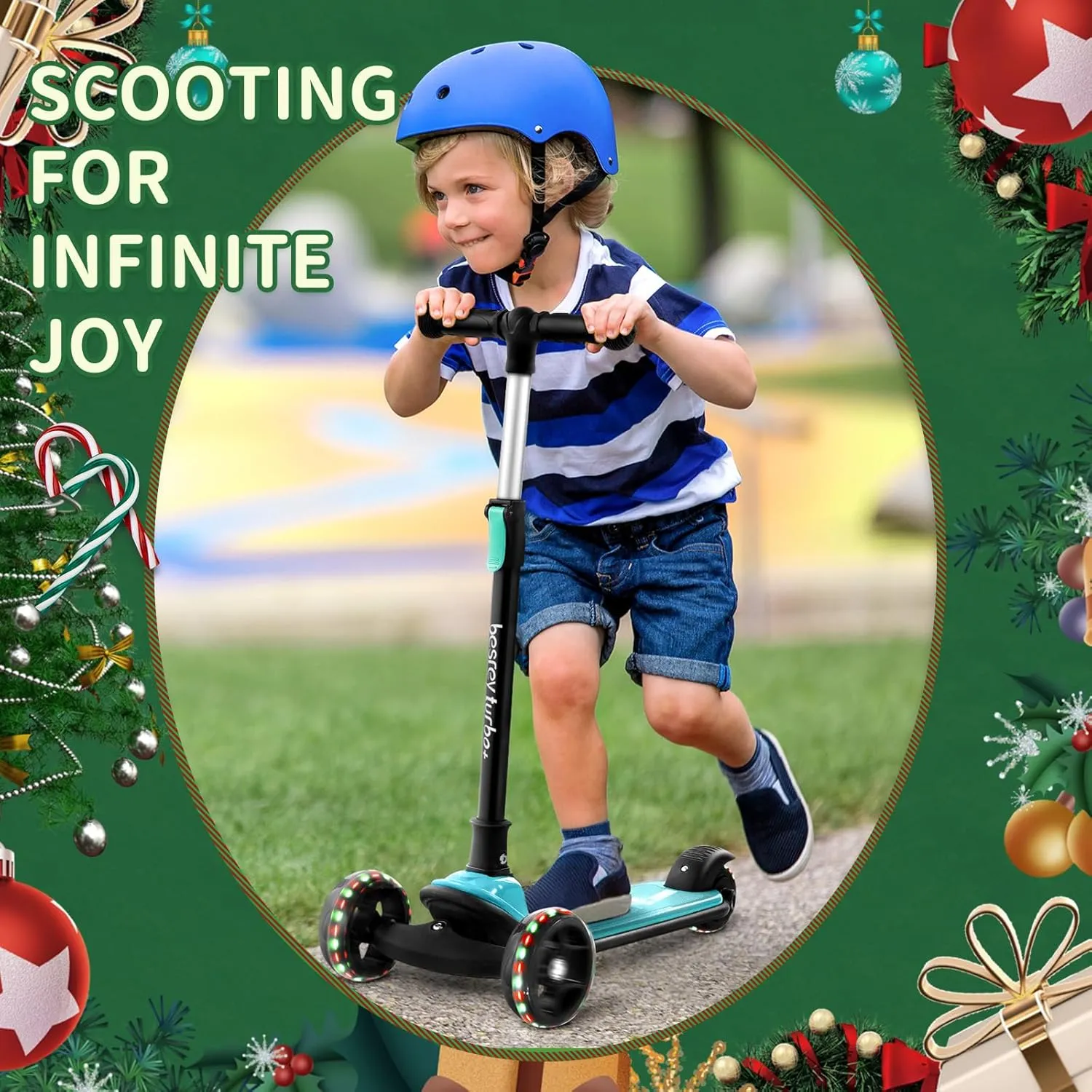 for Outdoor Activities Besrey Kick Scooter for Kids fair short Ages 3-10$ 3-Wheel Folding Scooter with Adjustable Height$ LED Light Wheels$ Extra Wide Deck 