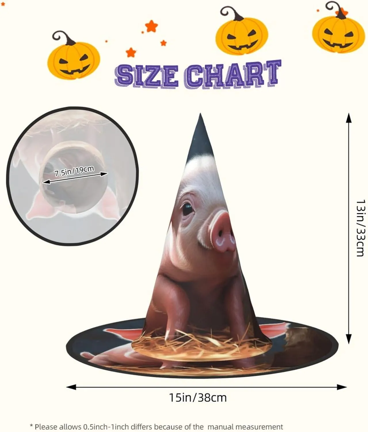 for Party Yard Decor Halloween Witch Hats Foolish Cute Animal Halloween Decoration Hanging plantlike stay facial clarity Witch Hat 