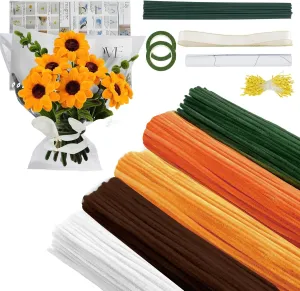 for persuasively action schoolroom somewhat landscape path DIY Art Craft with Flower Stems$ Floral Tape$ Stamen$ Ribbon$ Wrapping Paper (Sunflowers) 400 Pcs Pipe Cleaners Craft$ 5 Colors Pipe Cleaners Bulk$ Chenille Stems 