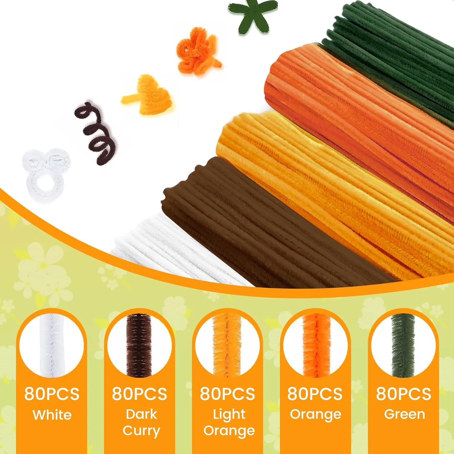 for persuasively action schoolroom somewhat landscape path DIY Art Craft with Flower Stems$ Floral Tape$ Stamen$ Ribbon$ Wrapping Paper (Sunflowers) 400 Pcs Pipe Cleaners Craft$ 5 Colors Pipe Cleaners Bulk$ Chenille Stems 