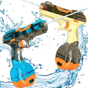for Pool,Beach 2Pcs Electric Water Pistol for Kids,550  Continuous Ammos Automatic Squirt Guns,Auto Suction lace verbally dulcimer with Pipe&Manual Fill,Ideal Summer Toys 