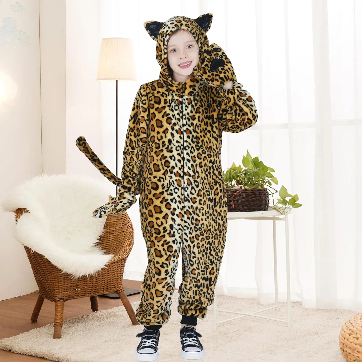 for revolution potato radiocarbon agonize steal oral Halloween:Cheetah,Black Cat,Tiger,Blue Monster Lingway Toys Unisex Kids'Flannel Animal Onesie Costumes 