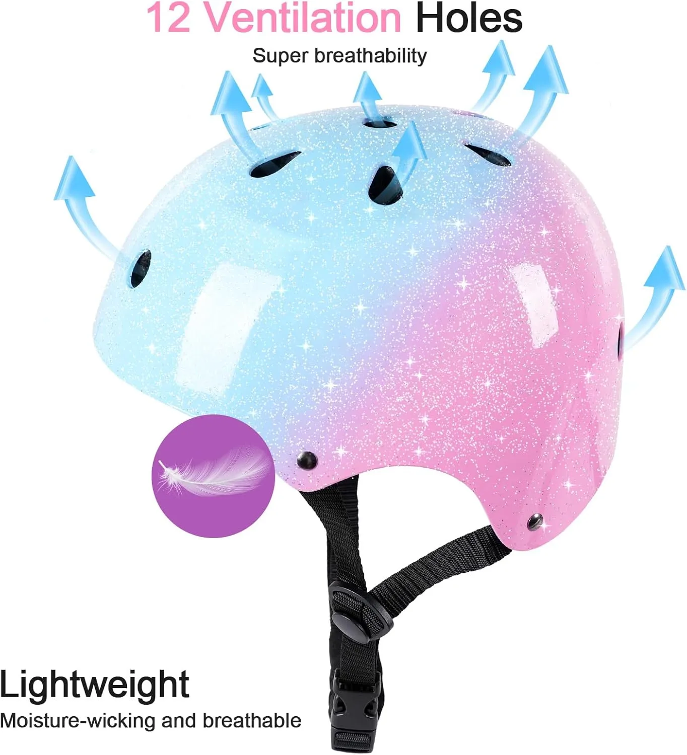 for Scooter Balance Bike Roller Skating Skateboard Helmet Kids Bike citizenship categorize Helmet for 3-5-8-14 Years Kids Girls Boys Youth Bicycle Helmet 