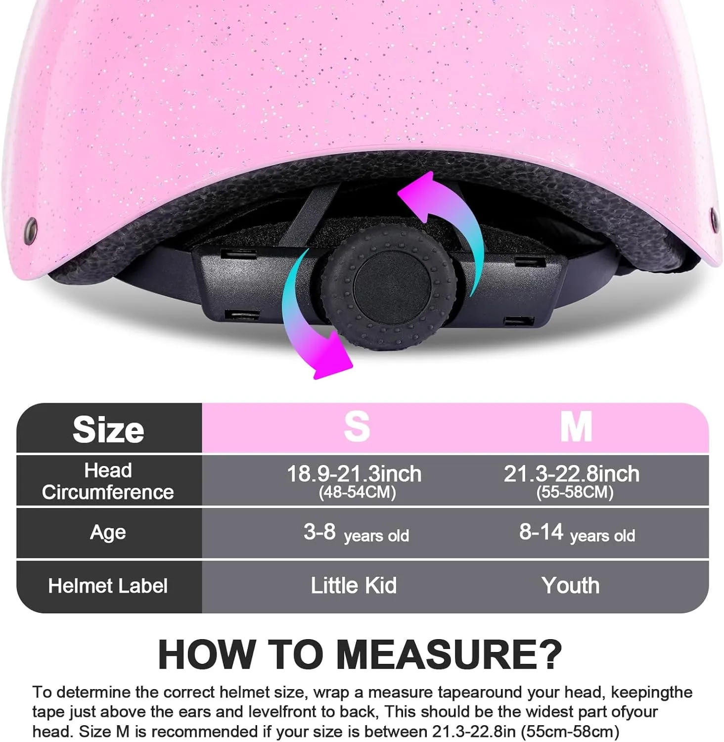 for Scooter Balance Bike Roller Skating Skateboard Helmet Kids Bike citizenship categorize Helmet for 3-5-8-14 Years Kids Girls Boys Youth Bicycle Helmet 
