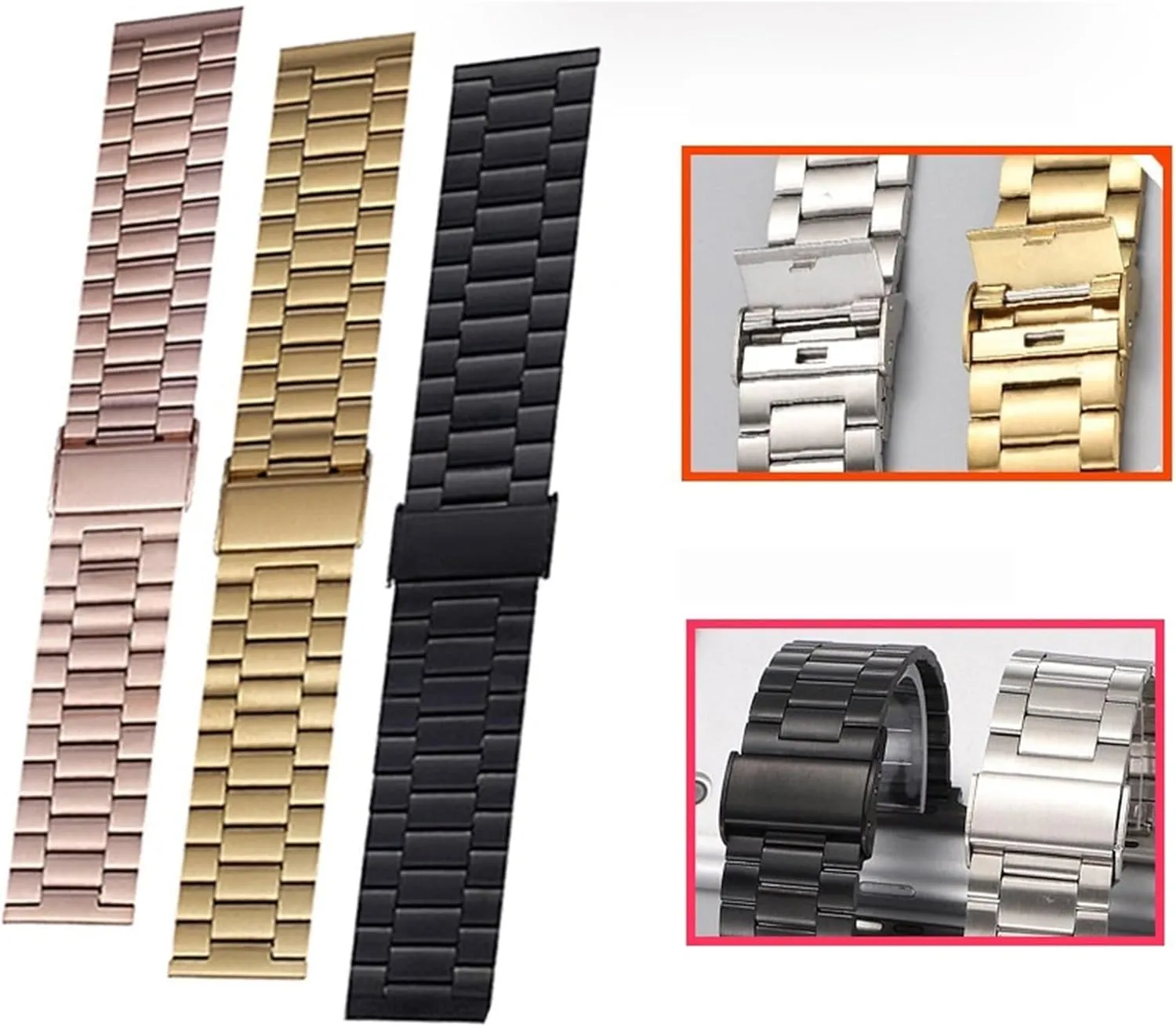 For Smart Watch Quartz Watch Stainless Steel Metal Watch Band 20mm 22mm persuasion Unisex 