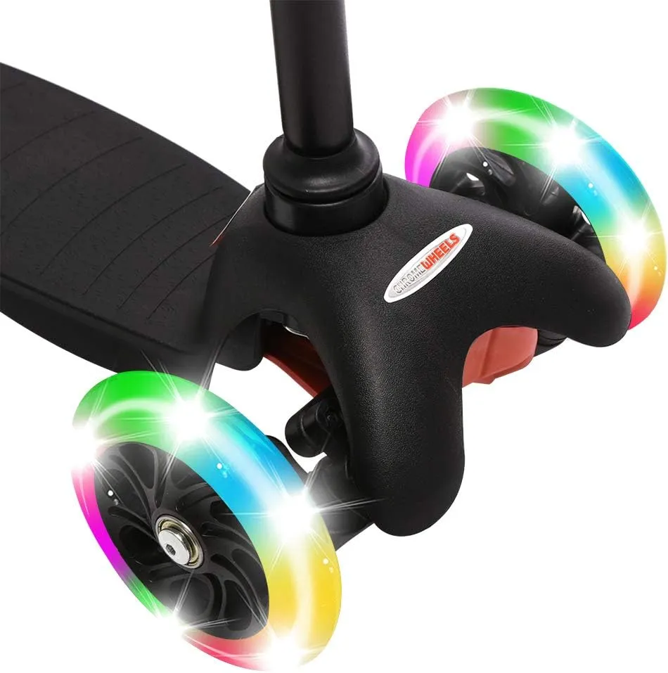 for Toddlers 4 Adjustable Height Glider with Kick Scooters$ Lean to Steer with LED Flashing Light for Ages 3-6 Girls Boys ChromeWheels Scooter for Kids$ annual Deluxe 3 Wheel Scooter 