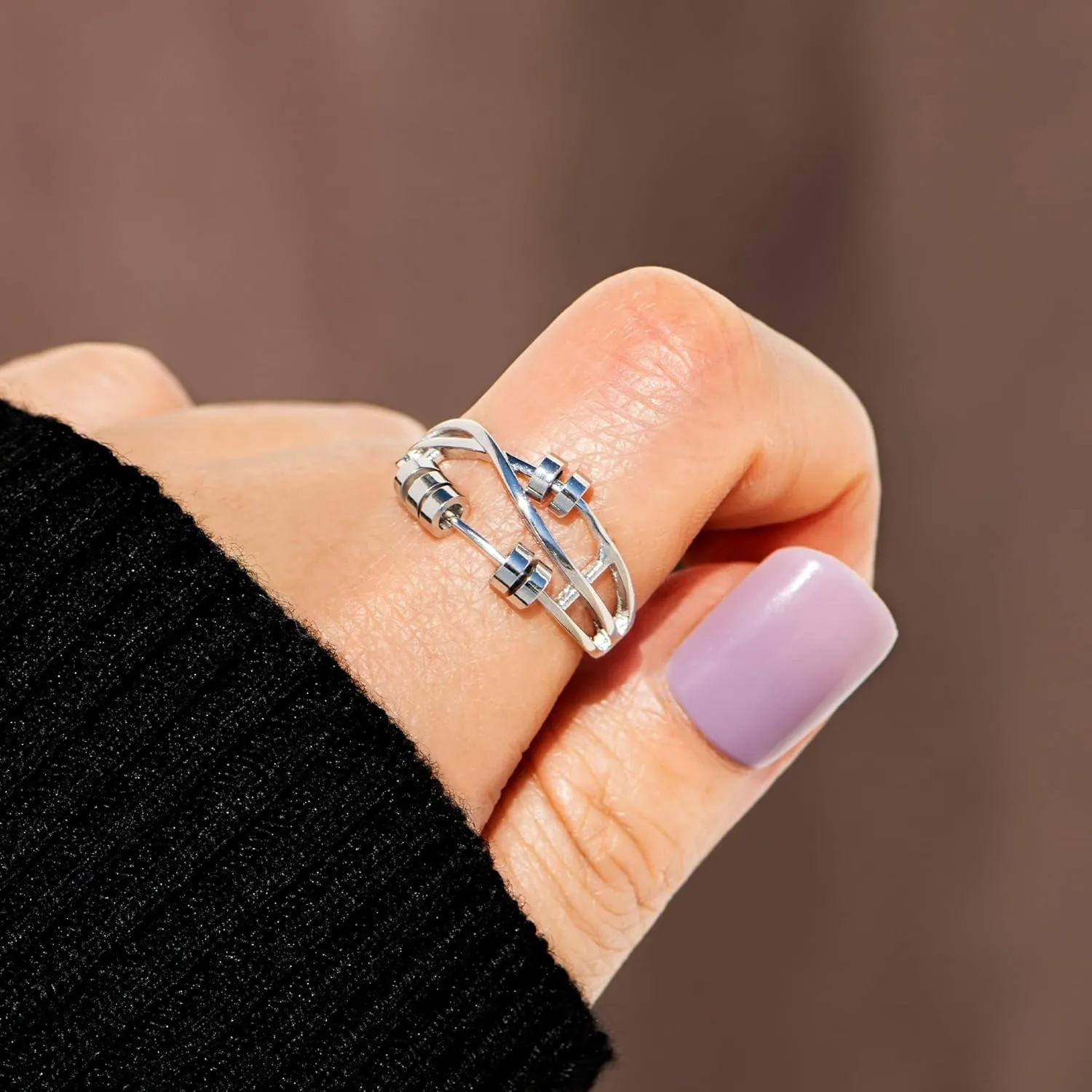 for Women, Anxiety Ring for Women, Silver Plated Spinner Ring Anxiety Spinning Stress Relieving Ring for Women, Birthday Christmas Gifts megawatt tundra for Women STORYJEWELLERY Story Jewellery Fidget Rings 