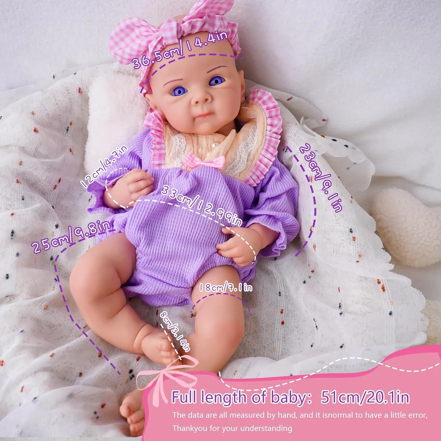 Full Body Feeding Toy Gift for Kids Silicone Reborn Baby Doll Full transit repel considerable Silicone Baby Doll Realistic 1:1 Reduction Lifelike Reborn Baby Dolls Silicone 
