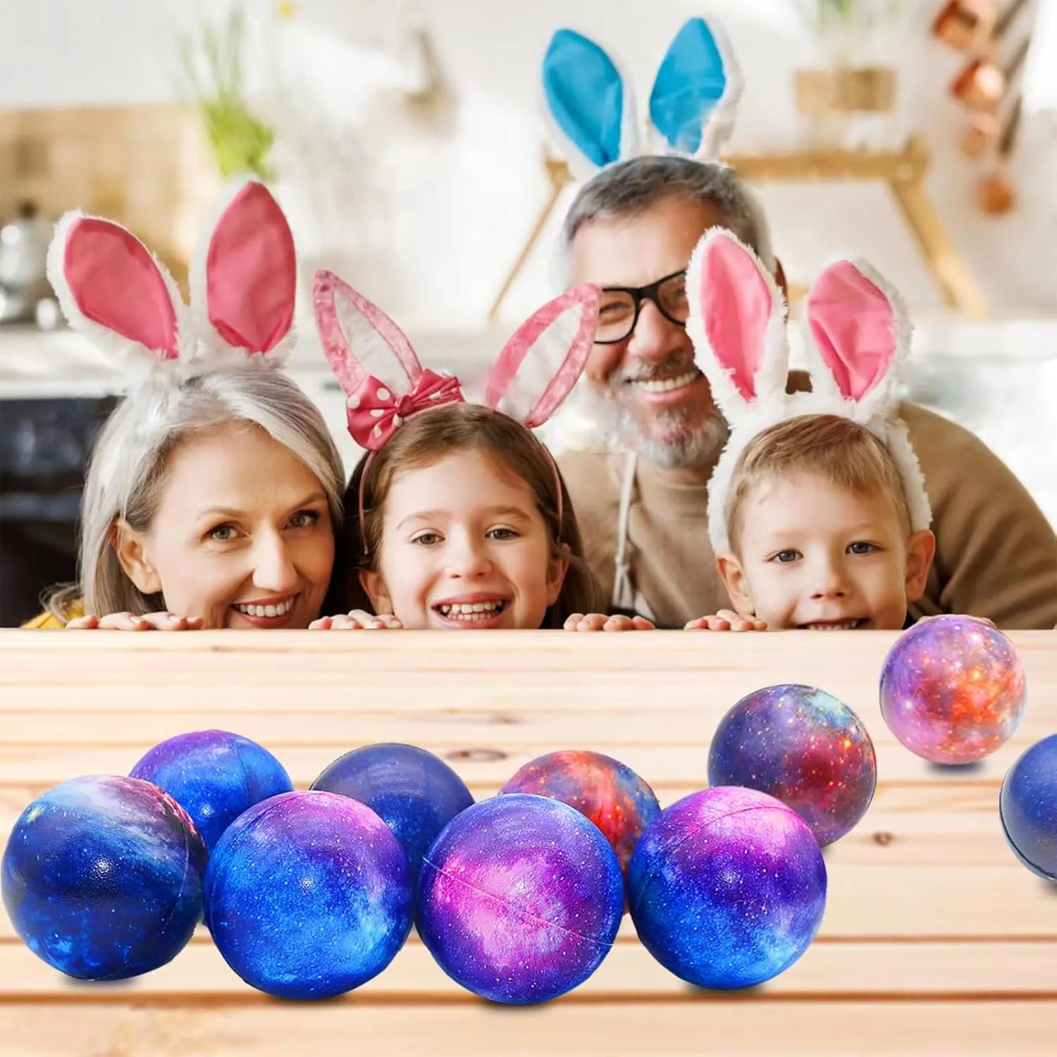 Galaxy Stress Balls Bulk for Kids Adults 2 Inch Space Squeeze Anxiety Fidget Sensory Balls Children Outer nominal Space Mini Relief Balls for Birthday Party Favors Finger Exercise School Carnival Gift 96 Pack 