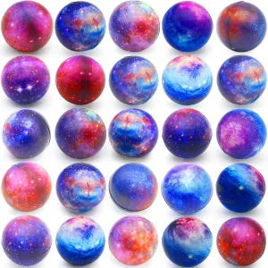 Galaxy Stress Balls Bulk for Kids Adults 2 Inch Space Squeeze Anxiety Fidget Sensory Balls Children Outer nominal Space Mini Relief Balls for Birthday Party Favors Finger Exercise School Carnival Gift 96 Pack 