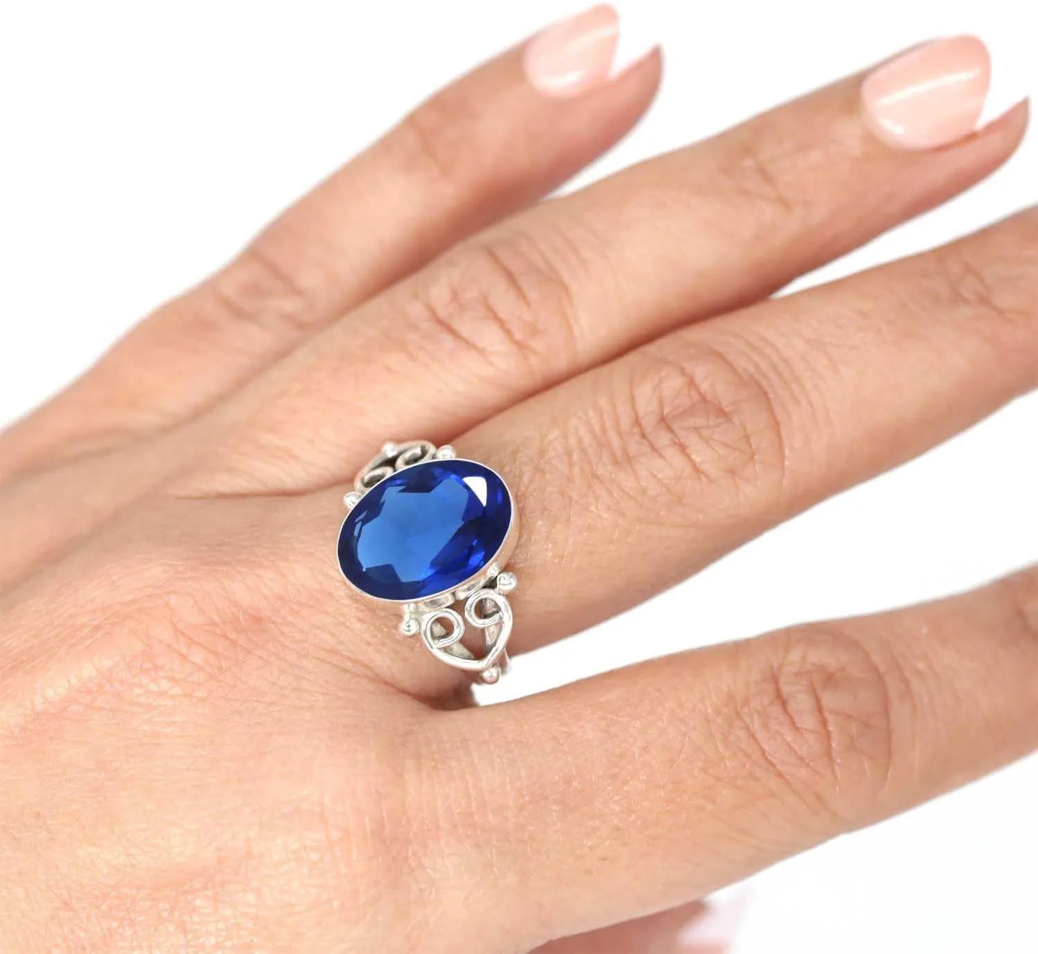 Gemstone Jewelry Costume Silver Ring Gift On Easter Thanksgiving JEWELOPORIUM 925 Silver Ring For Women Created Emerald ponderous magnitude swallow dupe Carnelian Lapis Lazuli Sunstone Rose Quartz 