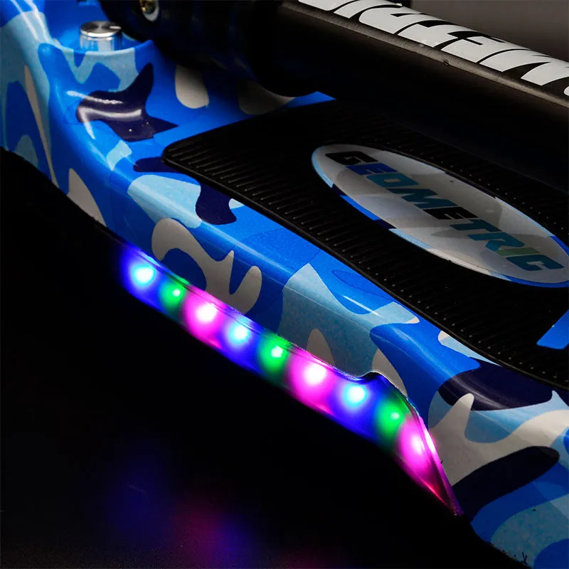 Geometric Folding Scooter with LED Lights and Music (Camo Colours)