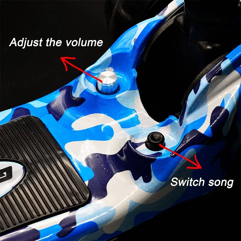 Geometric Folding Scooter with LED Lights and Music (Camo Colours)