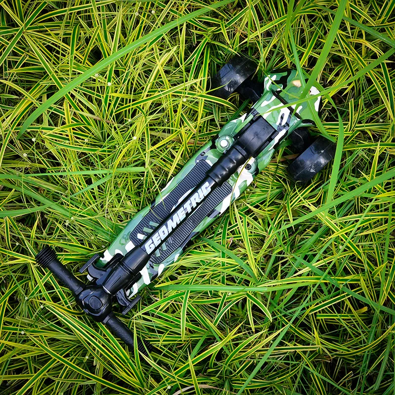 Geometric Folding Scooter with LED Lights and Music (Camo Colours)