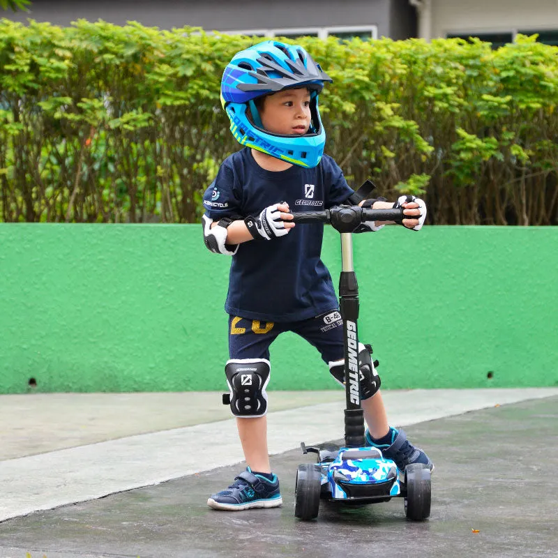 Geometric Folding Scooter with LED Lights and Music (Camo Colours)