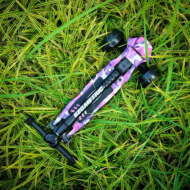 Geometric Folding Scooter with LED Lights and Music (Camo Colours)