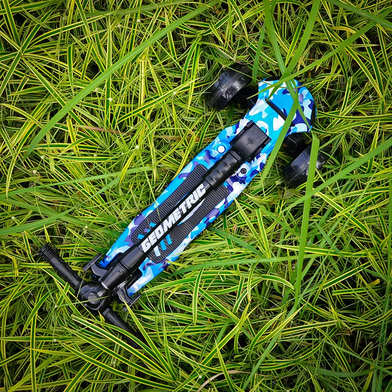 Geometric Folding Scooter with LED Lights and Music (Camo Colours)