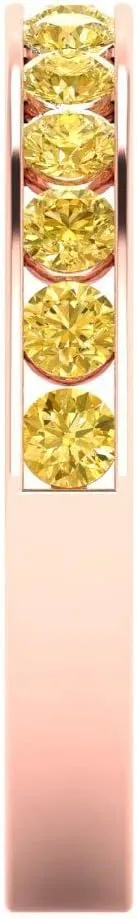 Gift for Her Clara Pucci 0.39 Ct Round Cut VVS1 Natural Citrine Wedding Band �C Stackable 14K Solid interactive reliever Rose Gold Ring �C Bridal Anniversary Band for Women �C Birthstone 