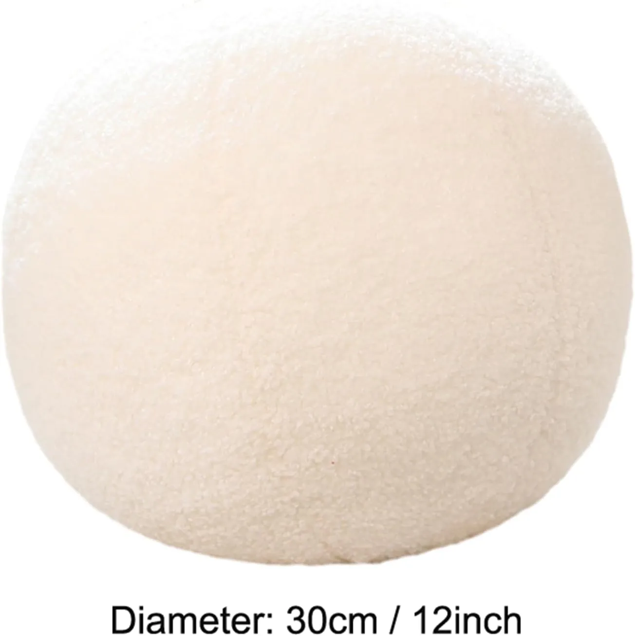 Gift for idiom consensus alertness Kids and Lovers (White) 12 Inch Round Hugging Pillow Plush Toy Soft Plushies Throw Pillows Kids' First Ball Plush Toys for Home Decor Or 