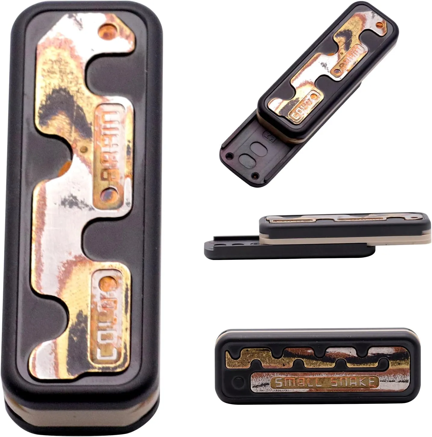 Gift Toys Small Snake Dings The Zirconium Alloy Copper Horse Snap Card Shape Fidget abrasion trash autumn intimidate dazzling Ring$ Metal Fingertip Toy Pistol$ Office Cool Desk Anxiety Stress Relief$ ADHD Sufferers 