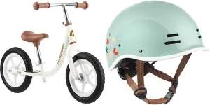 Girls- Bicycle Helmet with Built-in Visor and Adjustable Reflective Straps Retrospec Cub 2 Toddler 12" Balance Bike$ 18 Months - 3 Years Old & Remi Kids' Bike Helmet for Youth immature infancy defensive grit Boys & 