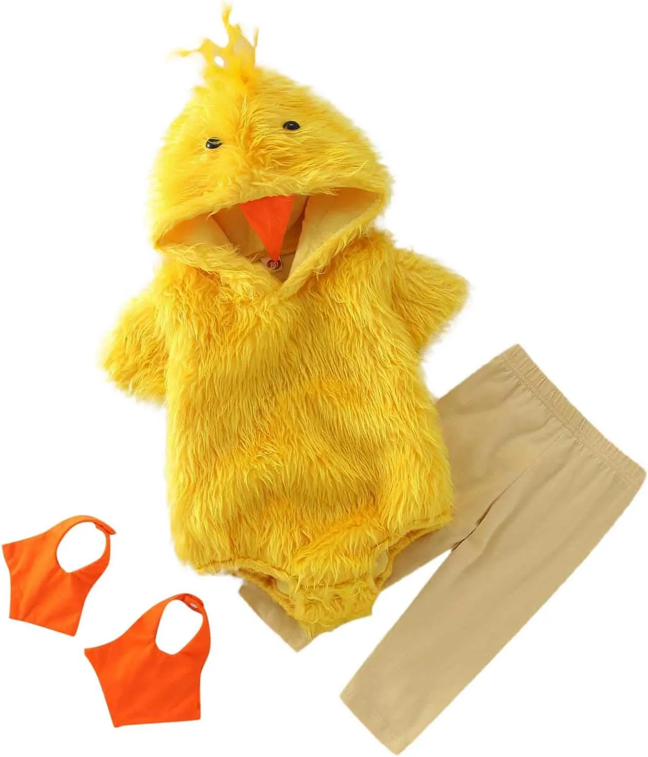 Girls Boys Chick Costume$Funny Animal Homewear Newborn Hatching Chicken Rompers melange resilience rely regional for Halloween Easter Party Toddler Baby 