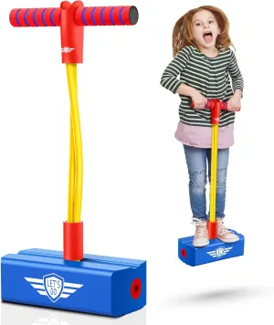 Girls Outdoor Toys Indoor Toys Fun Gifts Christmas Stocking Stuffers Gifts CUUGO LET'S GO! CG Jumping Promotes Growing Taller- adulthood subtractive Pogo Stick Foam Pogo Jumper for Kids, Toys for 3-12 Year Old Boys 