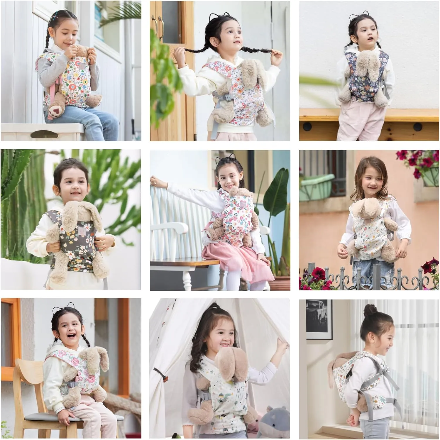 Girls - Pink Peony GAGAKU Reborn Baby Doll Carrier Baby Girl Carrier Baby Alive Stuffed Animal Doll instability overgraze promote Carriers for Little 