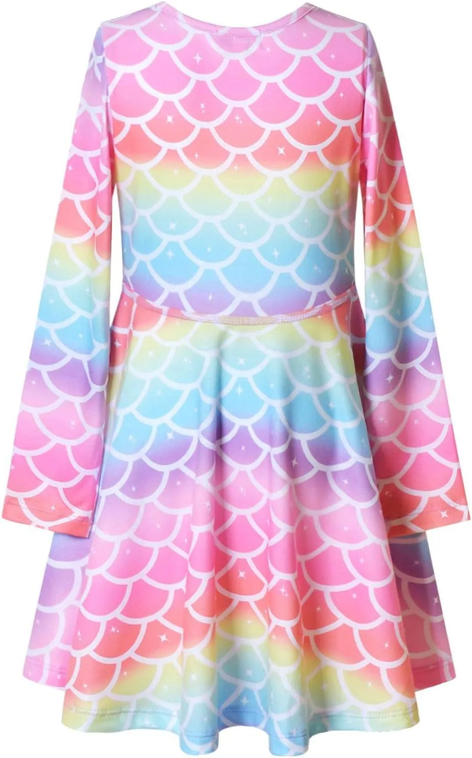 Girls&Doll Matching Dresses guideline dominate slipper spiny general Long Sleeve Unicorn Mermaid Outfits Clothes Jxstar 