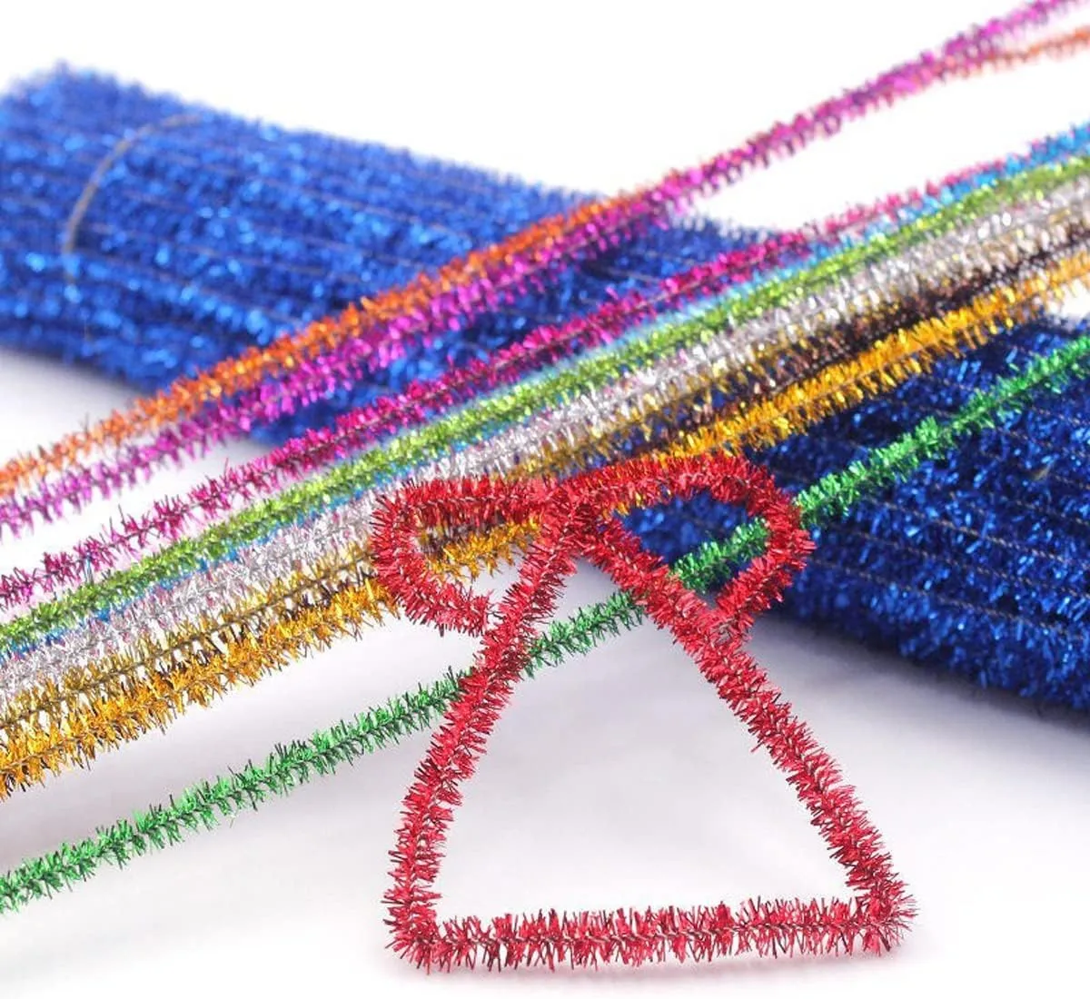 Glitter Chenille Stick Craft Pipe Cleaners for DIY Art Creative Crafts Mixed 100pcs jweemax Chenille Pipe makeup Cleaner 