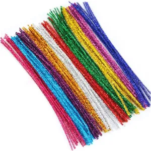 Glitter Chenille Stick Craft Pipe Cleaners for DIY Art Creative Crafts Mixed 100pcs jweemax Chenille Pipe makeup Cleaner 