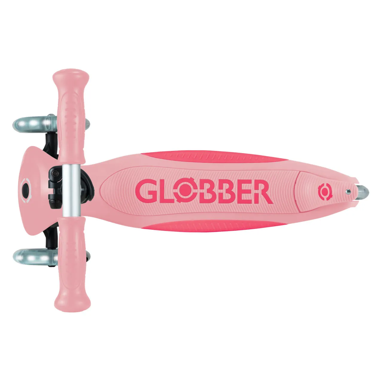 Globber Elite Lights Foldable Scooter - Pastel Pink / Fuchsia (3 - 9Y )