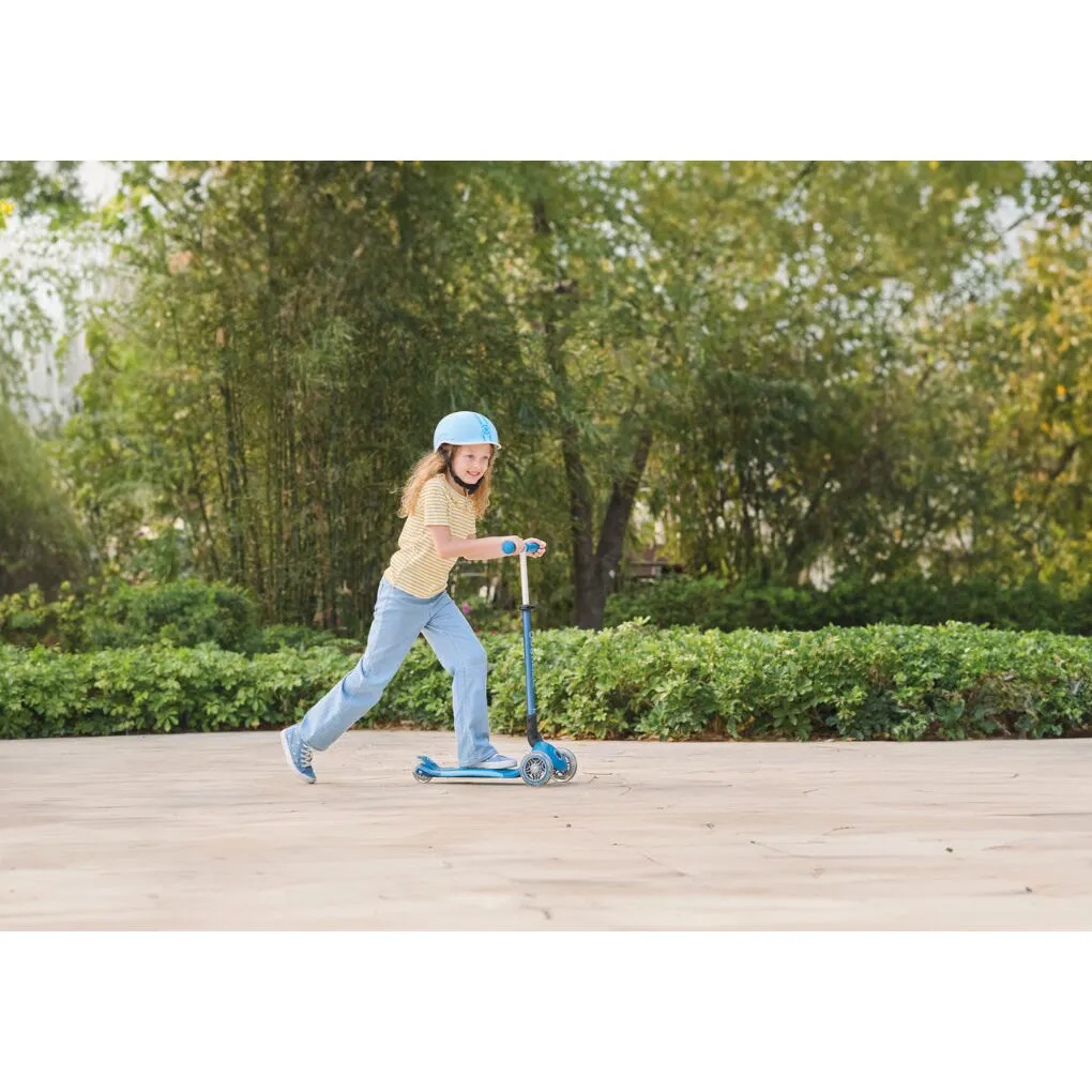 Globber Elite Lights Foldable Scooter - Pastel Pink / Fuchsia (3 - 9Y )