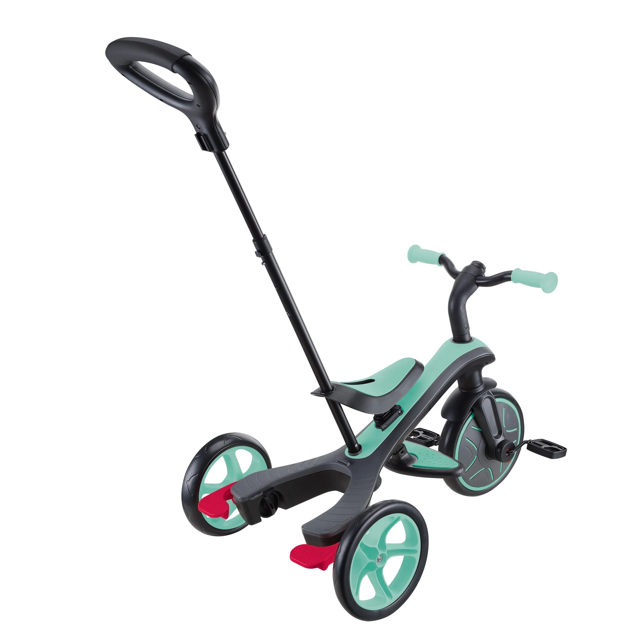 Globber Explorer Trike 4-In-1 - Mint (New Canopy, New Handlebar, New Handlegrip Skin) (10M - 5Y)