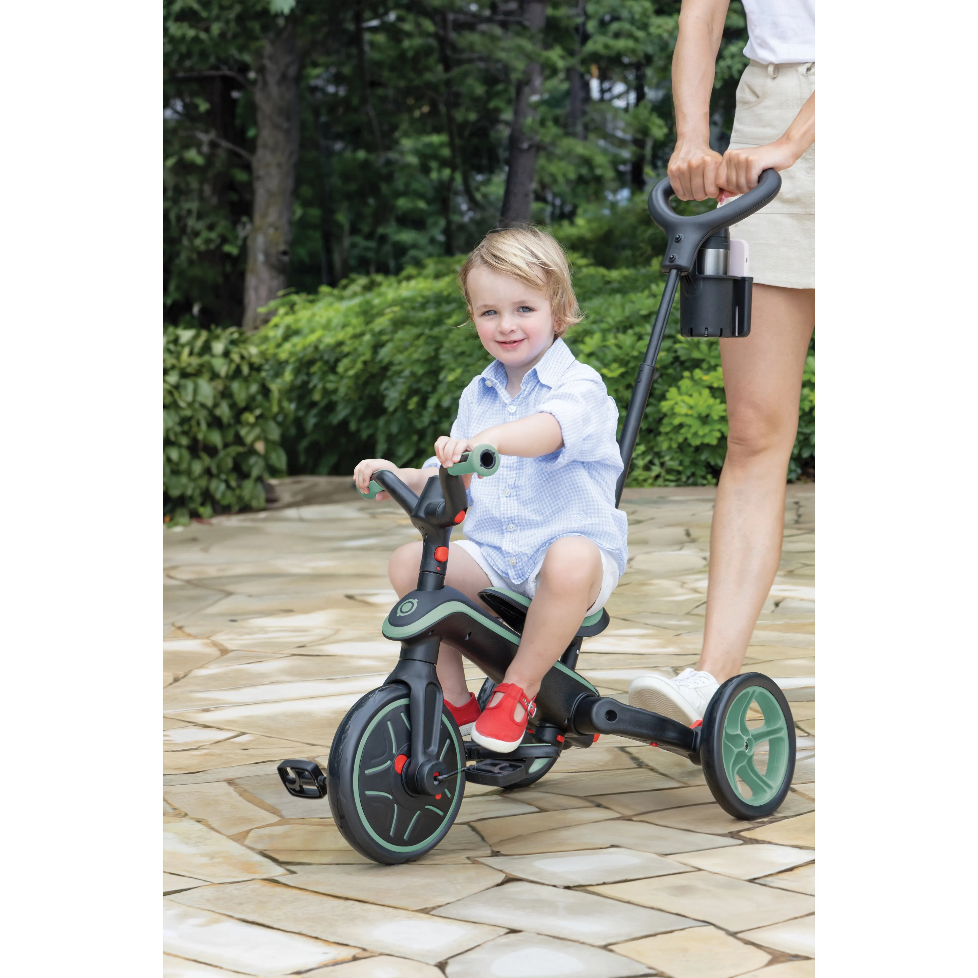 Globber Explorer Trike 4-In-1 - Mint (New Canopy, New Handlebar, New Handlegrip Skin) (10M - 5Y)