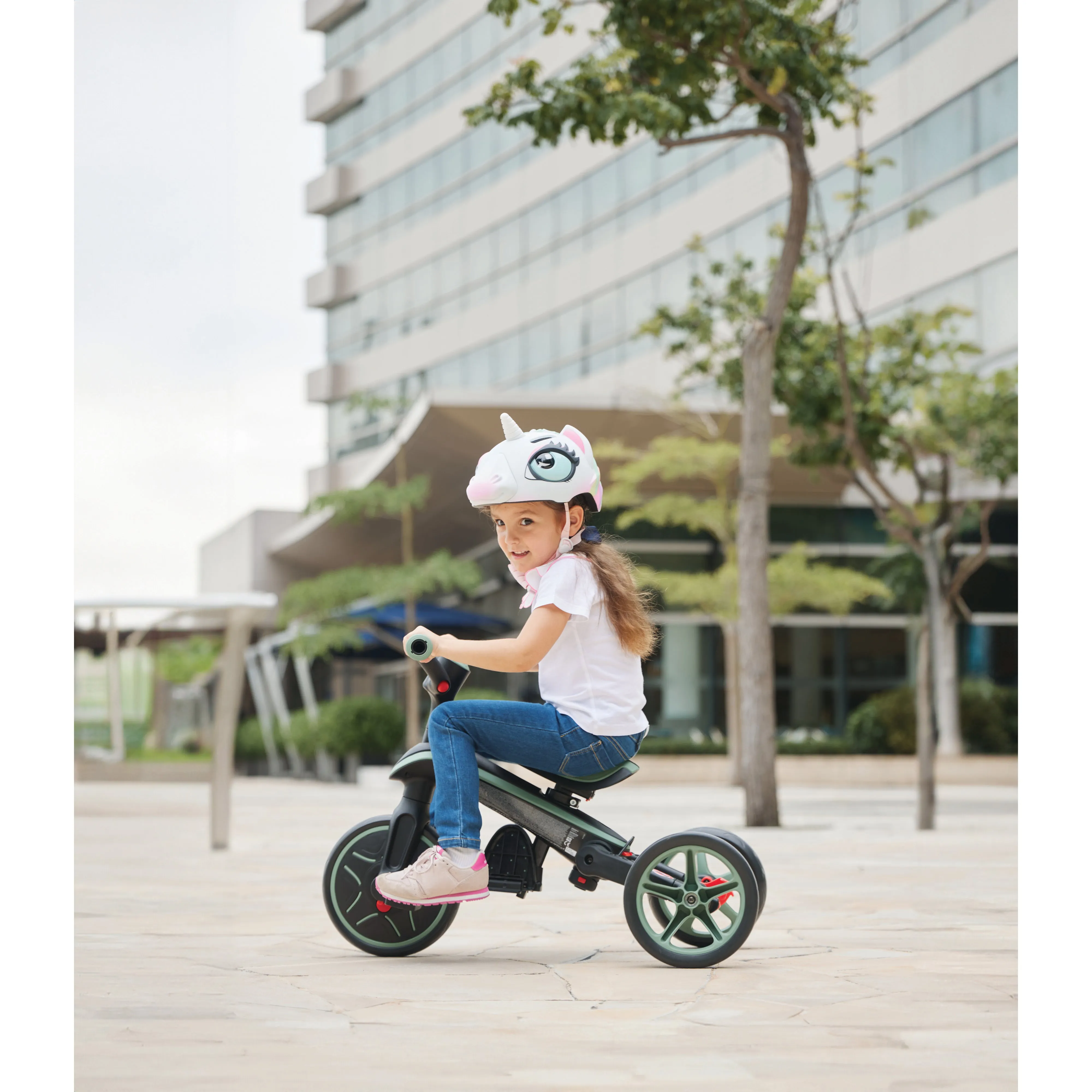 Globber Explorer Trike 4-In-1 - Mint (New Canopy, New Handlebar, New Handlegrip Skin) (10M - 5Y)