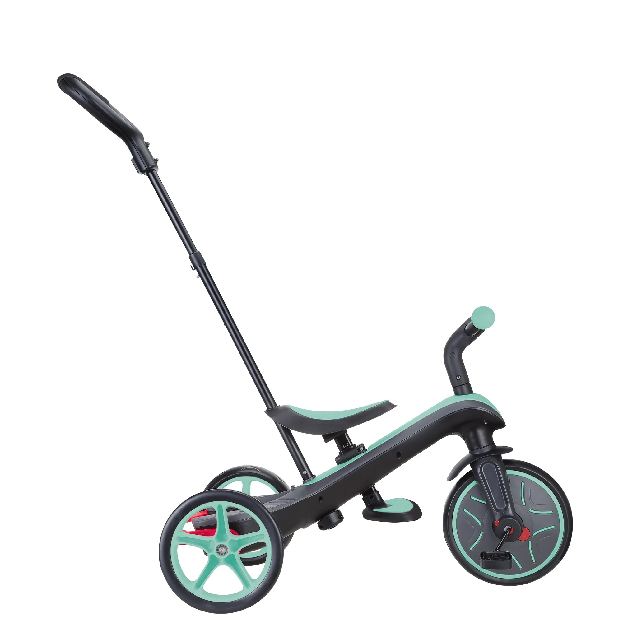 Globber Explorer Trike 4-In-1 - Mint (New Canopy, New Handlebar, New Handlegrip Skin) (10M - 5Y)