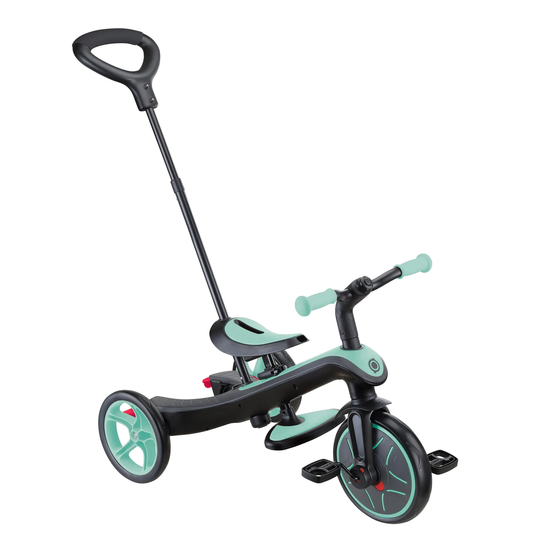 Globber Explorer Trike 4-In-1 - Mint (New Canopy, New Handlebar, New Handlegrip Skin) (10M - 5Y)