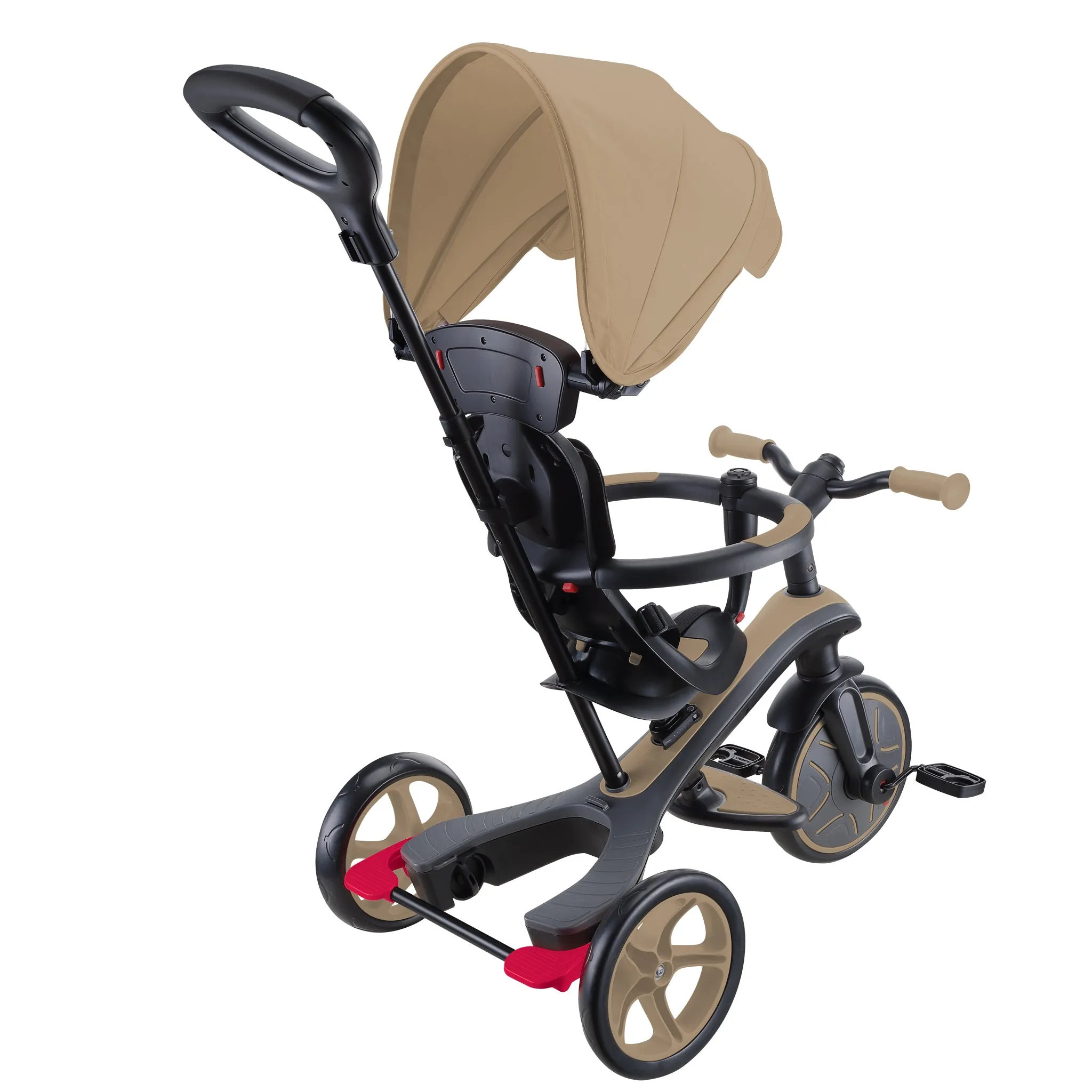 Globber Explorer Trike 4-In-1 - Sand (New Canopy, New Handlebar, New Handlegrip Skin) (10M - 5Y)