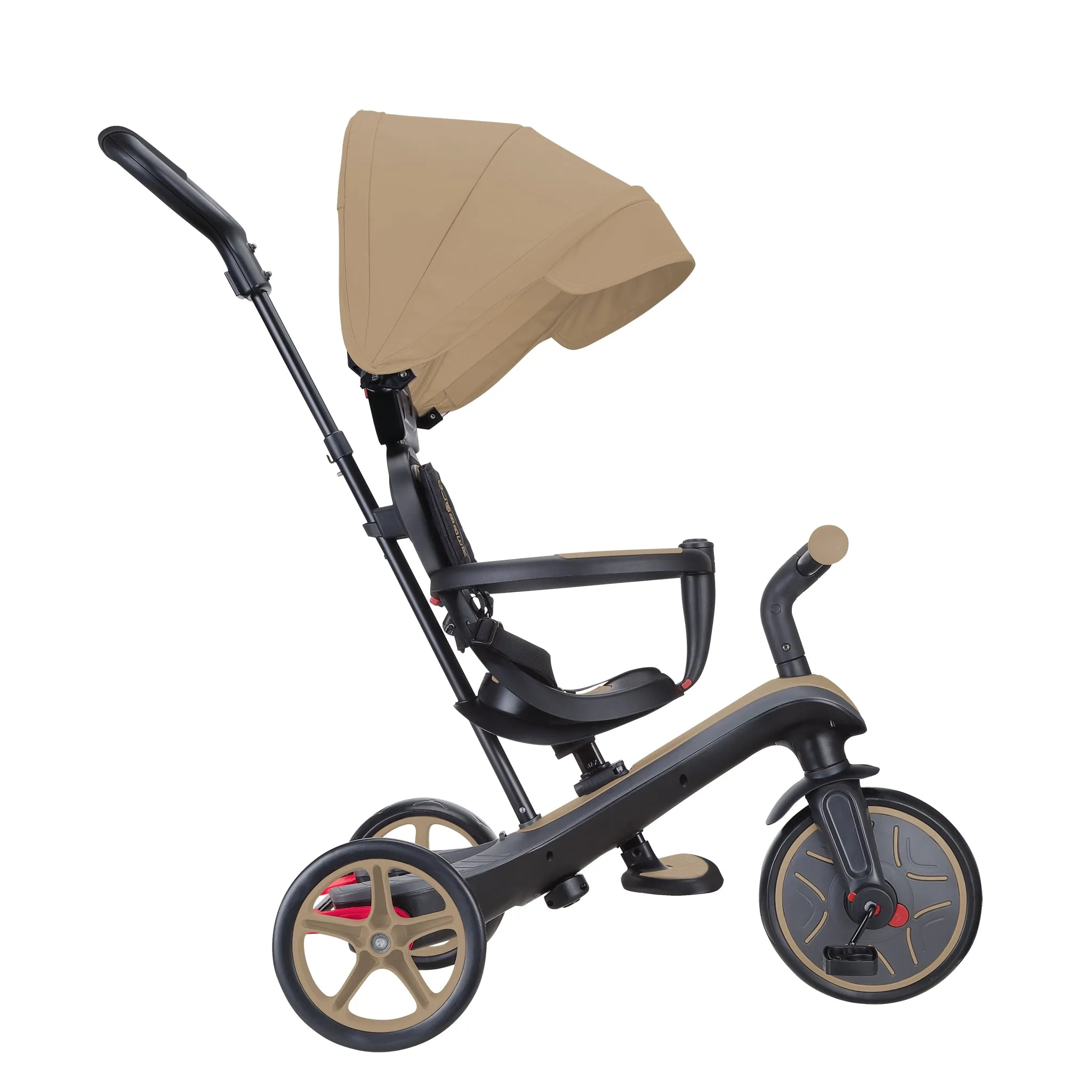 Globber Explorer Trike 4-In-1 - Sand (New Canopy, New Handlebar, New Handlegrip Skin) (10M - 5Y)