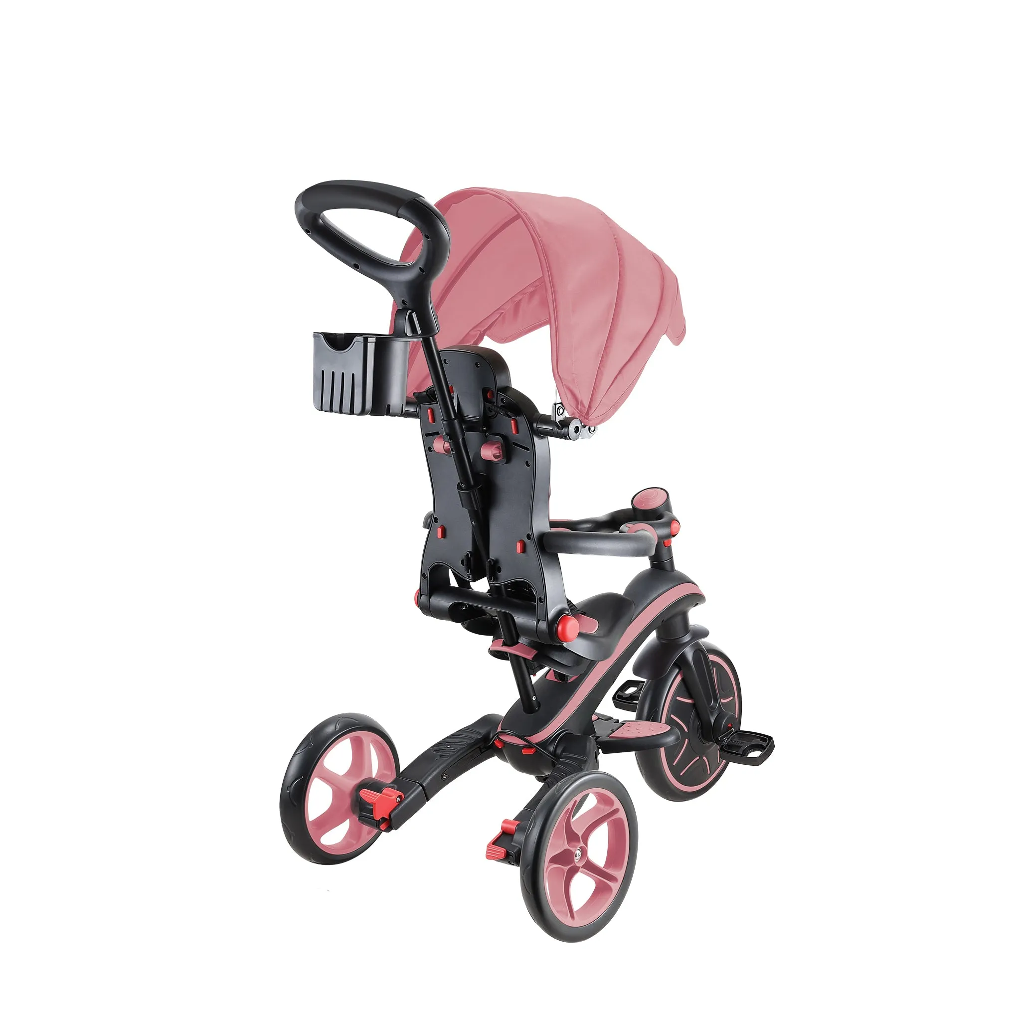 Globber Explorer Trike Foldable 4-In-1 - Pink (10M - 5Y)