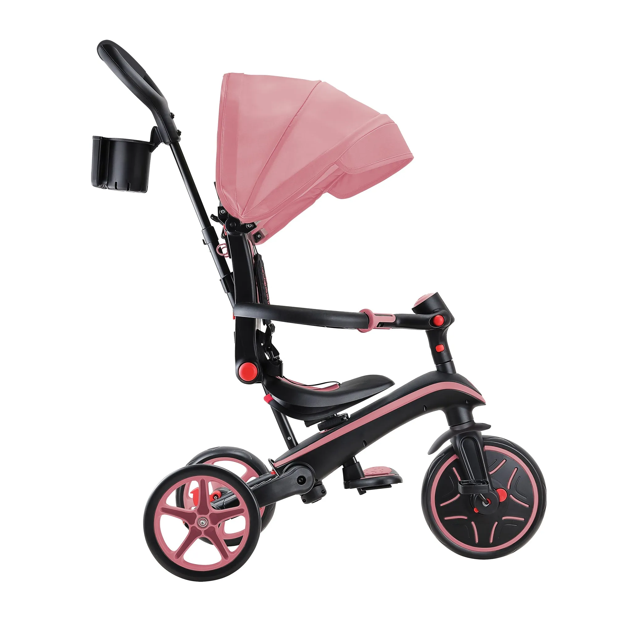 Globber Explorer Trike Foldable 4-In-1 - Pink (10M - 5Y)