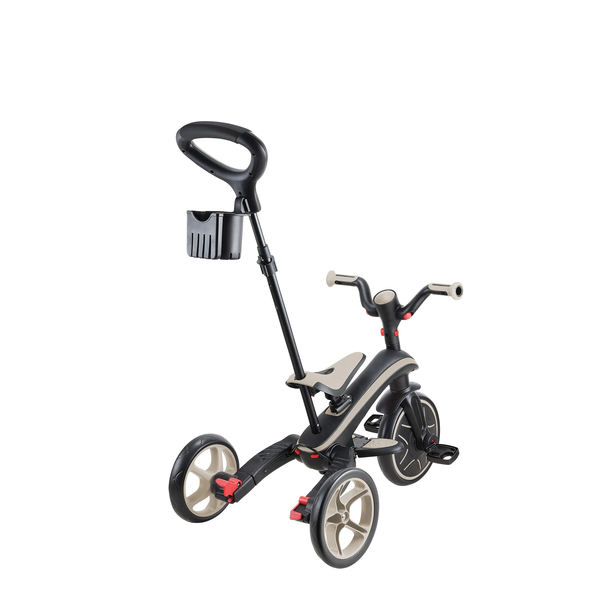 Globber Explorer Trike Foldable 4-In-1 - Taupe (10M - 5Y)