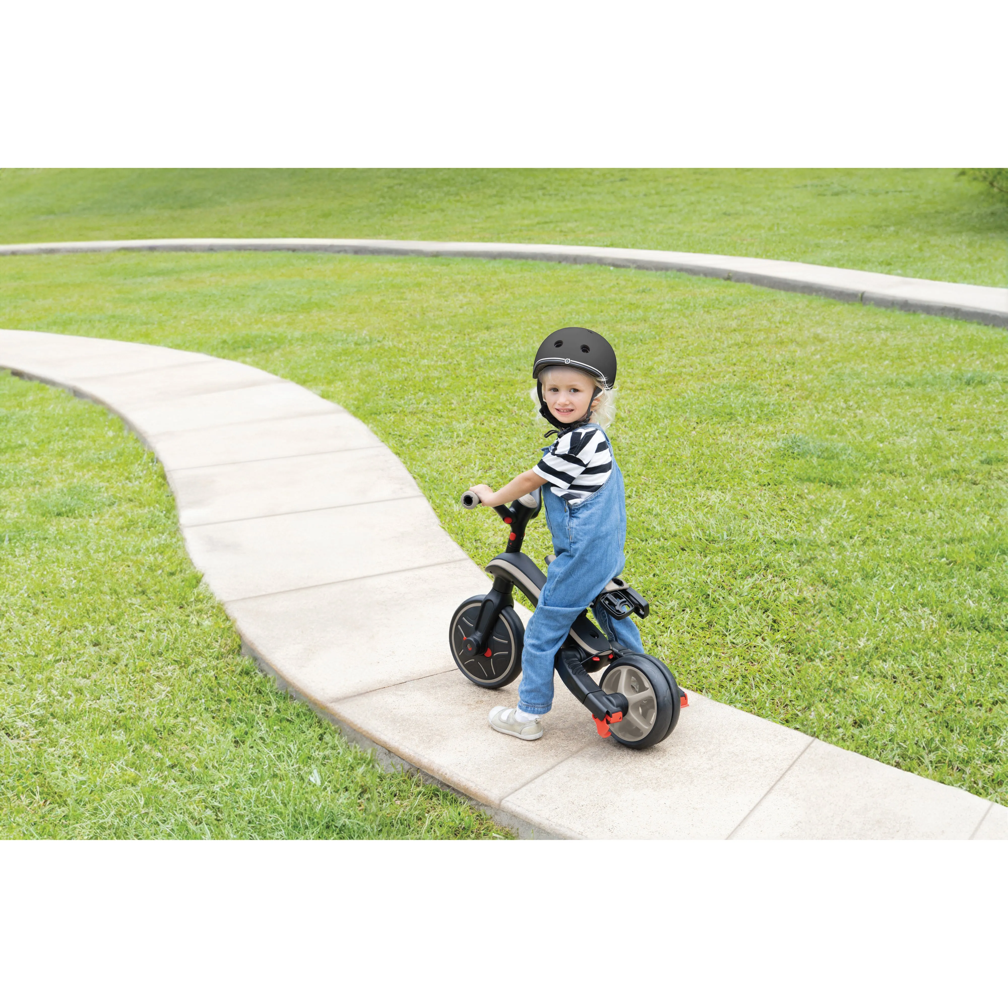 Globber Explorer Trike Foldable 4-In-1 - Taupe (10M - 5Y)