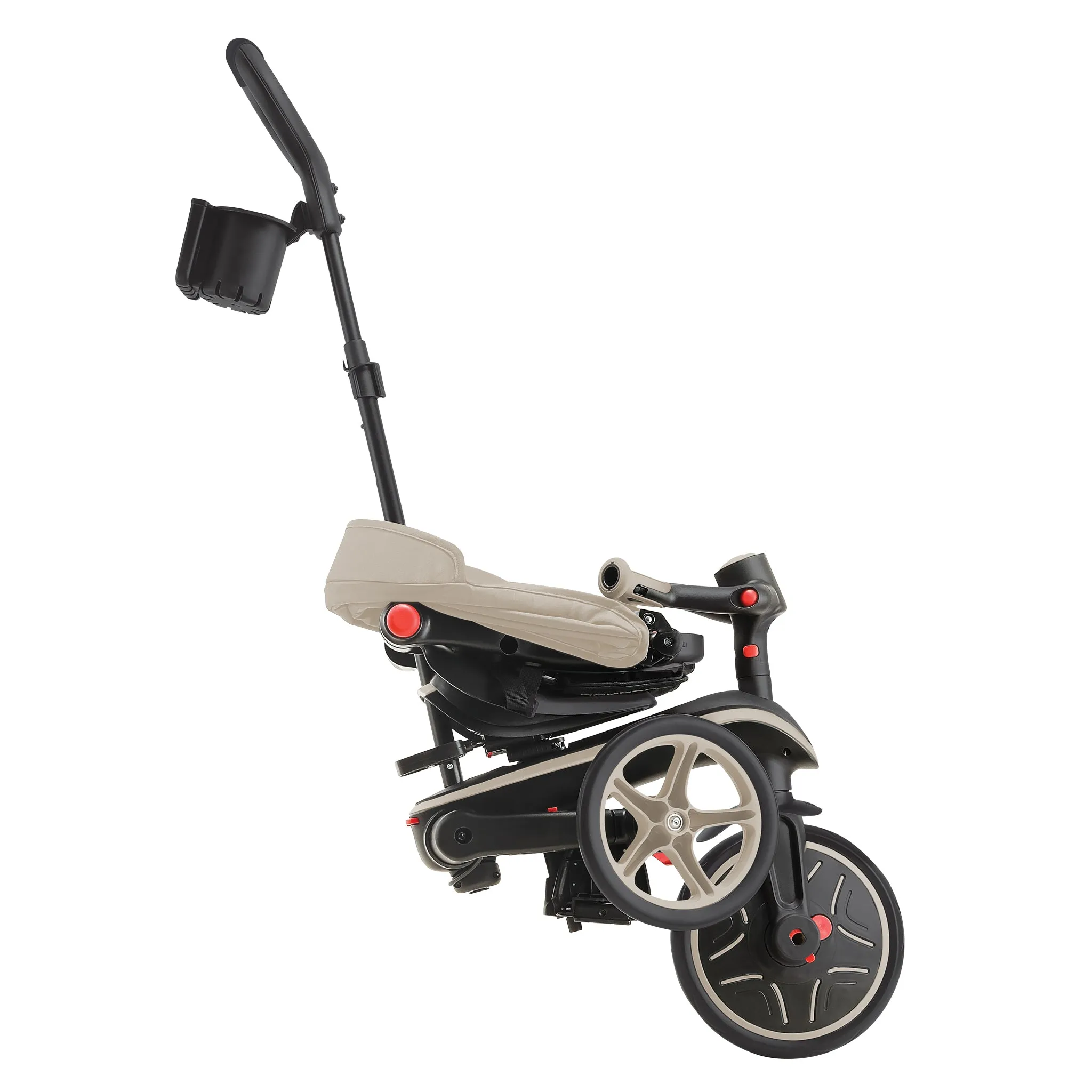 Globber Explorer Trike Foldable 4-In-1 - Taupe (10M - 5Y)