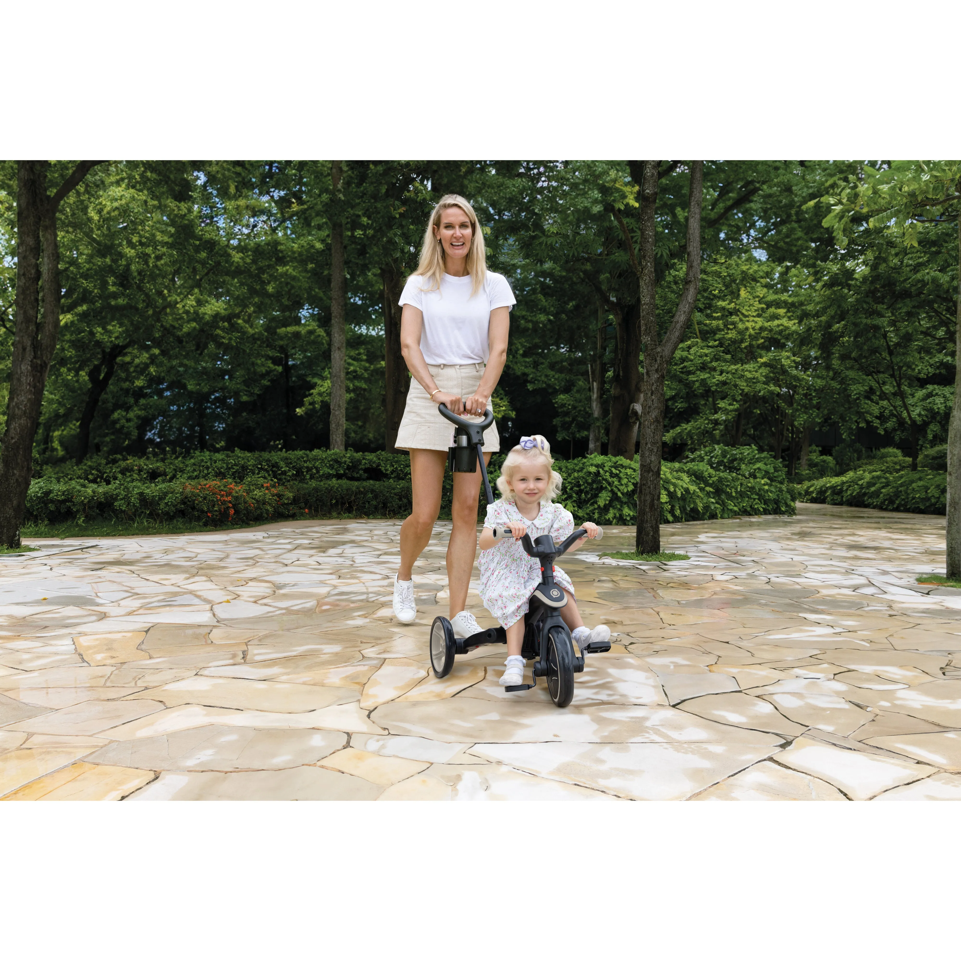Globber Explorer Trike Foldable 4-In-1 - Taupe (10M - 5Y)