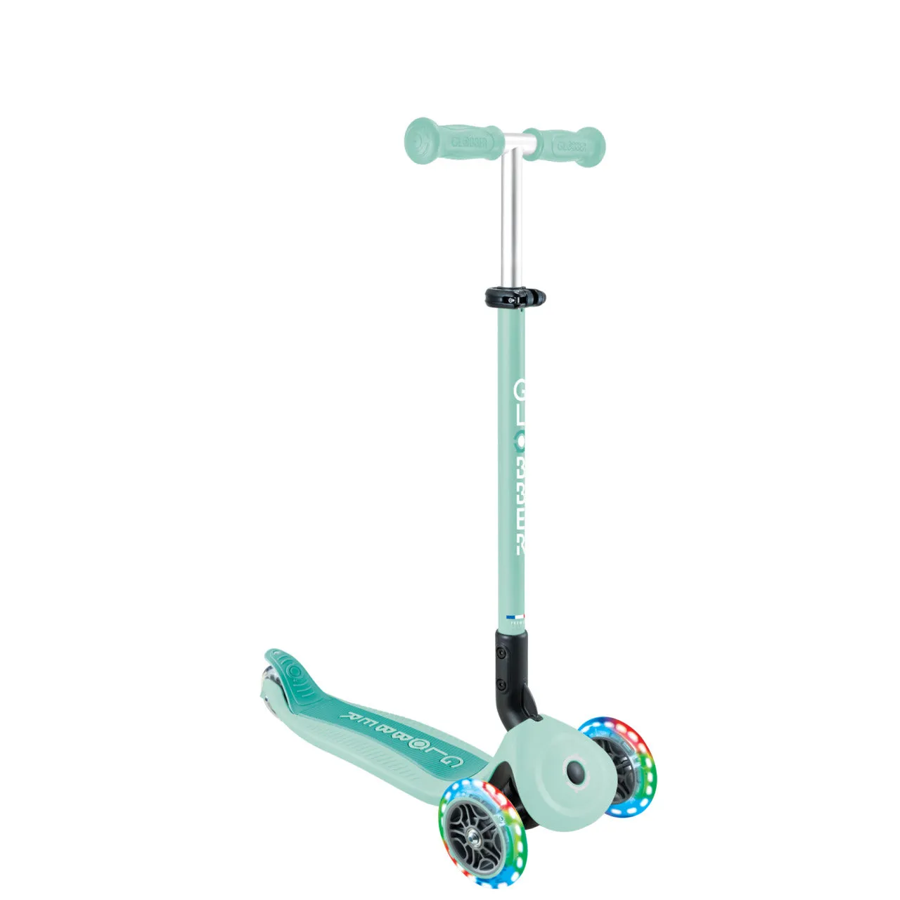 Globber Go Up Active Lights Foldable Scooter - Mint / Dark Mint (15M - 9Y )