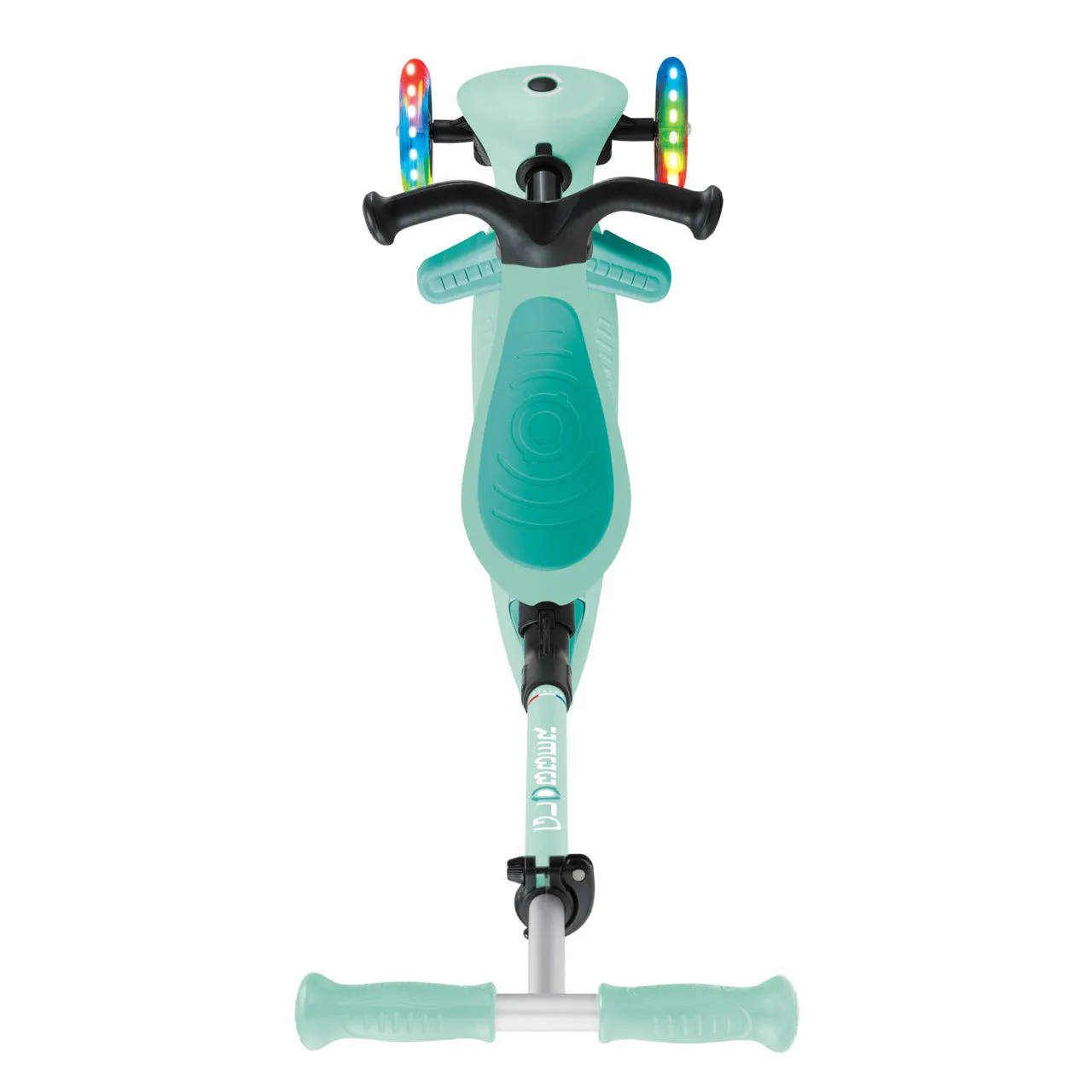 Globber Go Up Active Lights Foldable Scooter - Mint / Dark Mint (15M - 9Y )