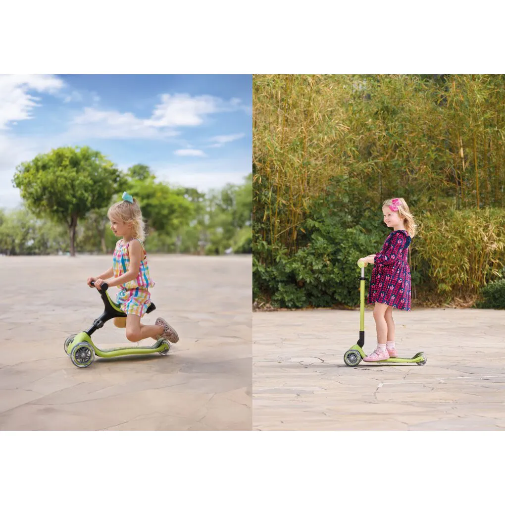 Globber Go Up Active Lights Foldable Scooter - Mint / Dark Mint (15M - 9Y )