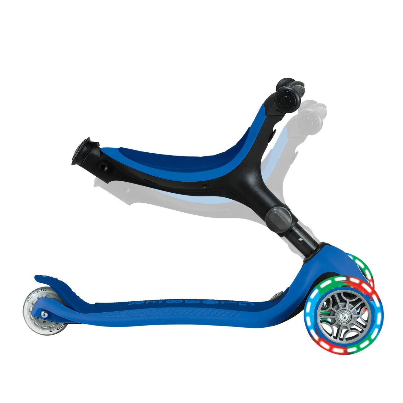 Globber Go Up Active Lights Foldable Scooter - Navy Blue / Dark Navy Blue (15M - 9Y )